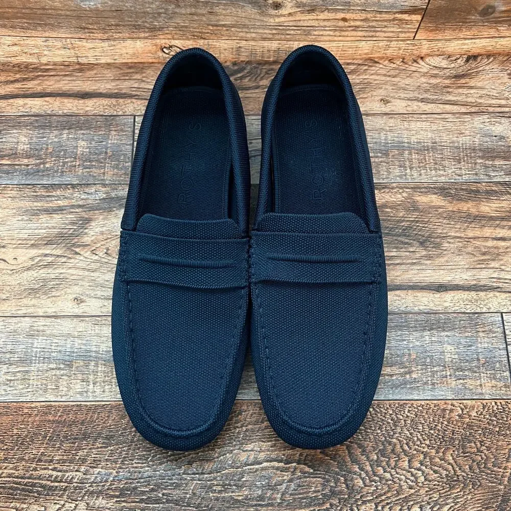 Rothy's the Driving Loafer Navy Blue Men's 11 Shoe Washable